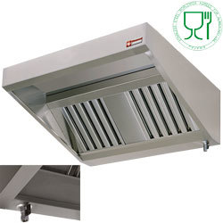 Hotte murale "snack" 3b filt inox lab.1860 m³/h