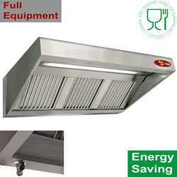 Hotte complete 8/9t 2520m3/h 3 filtres laby