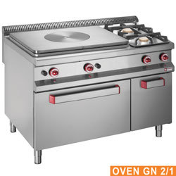 Fourn.plq.coup.feu/2 feux d./four gaz/arm