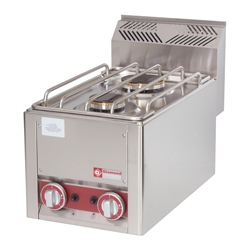 Cuisinière 2 feux gaz, à top