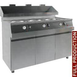 Friteuse gaz - 3 cuves rondes