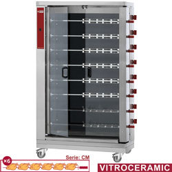 Rotissoire a poulets vitro. 8 bro.