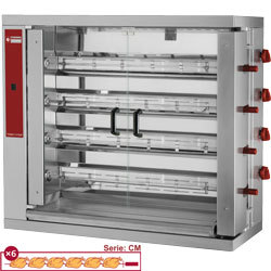 Rotissoire gaz 4 broches (24poulets)