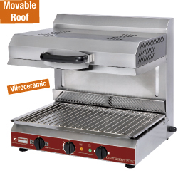 Salamandre vitrocer.,plafond mobile 2 foyers