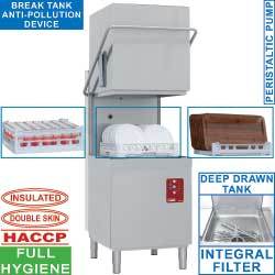 Lave vaiss. a capot - p. 500x500mm"full hyg"