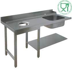 Table entrée évier 500x500, + v. déch. en.gx