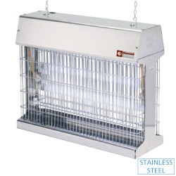 Exterminateur d'insectes plafonnier en "inox"