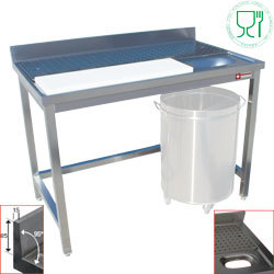 Table préparation viandes/poissons, murale